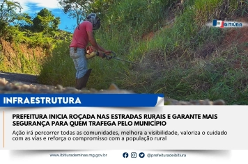 PREFEITURA INICIA ROÇADA NAS ESTRADAS RURAIS E GARANTE MAIS SEGURANÇA PARA QUEM TRAFEGA PELO MUNICÍPIO
