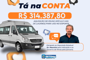 RECURSO DE R$ 314.387,80 É LIBERADO PARA SECRETARIA DE ESPORTES DE IBITIÚRA