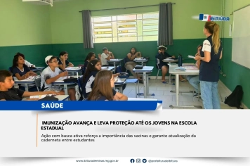 IMUNIZAÇÃO AVANÇA E LEVA PROTEÇÃO ATÉ OS JOVENS NA ESCOLA ESTADUAL