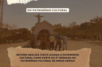 IBITIÚRA REALIZA VISITA GUIADA A PATRIMÔNIO CULTURAL COMO PARTE DA 9ª JORNADA DO PATRIMÔNIO CULTURAL DE MINAS GERAIS