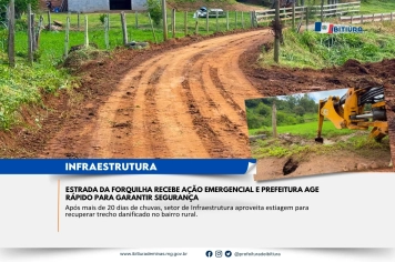 ESTRADA DA FORQUILHA RECEBE AÇÃO EMERGENCIAL E PREFEITURA AGE RÁPIDO PARA GARANTIR SEGURANÇA