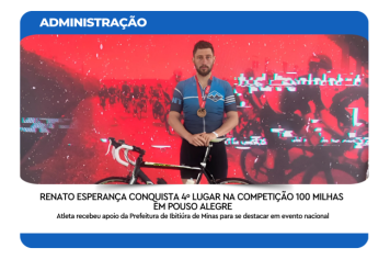 RENATO ESPERANÇA CONQUISTA 4º LUGAR NA COMPETIÇÃO 100 MILHAS EM POUSO ALEGRE