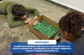 ALUNOS DO PRIMEIRO ANO DA EDUCAÇÃO INFANTIL DA ESCOLA MUNICIPAL CELEBRAM O DIA DO MEIO AMBIENTE COM ATIVIDADES PEDAGÓGICAS