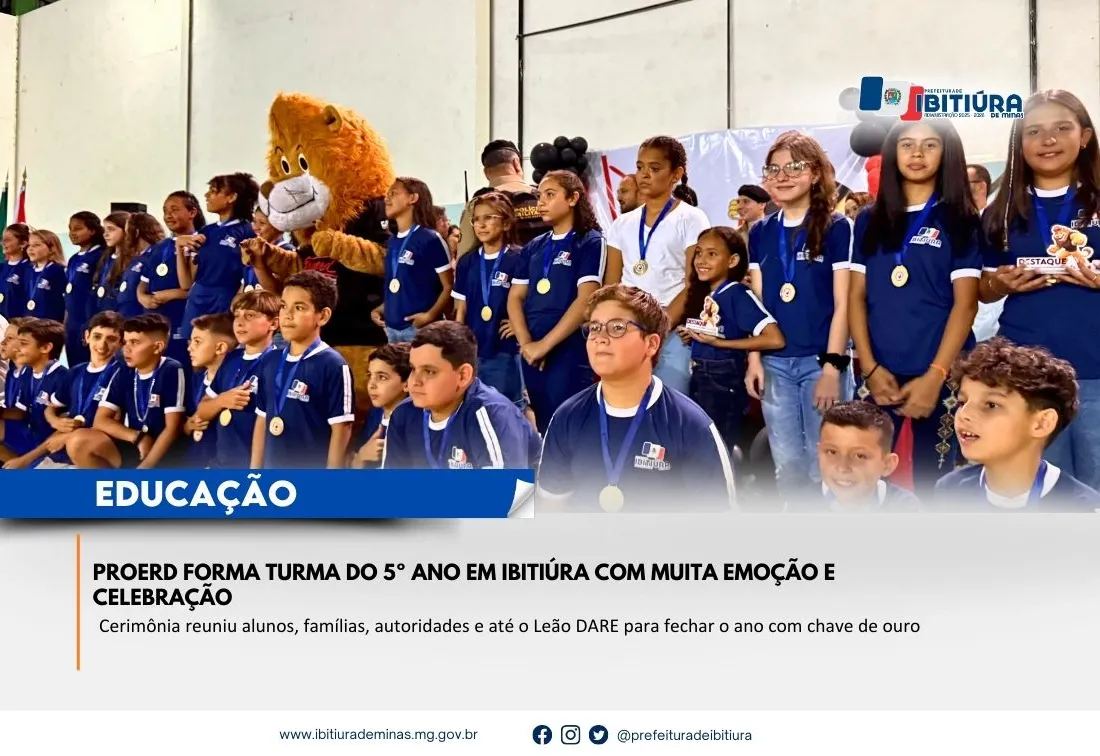 PROERD FORMA TURMA DO 5º ANO EM IBITIÚRA COM MUITA EMOÇÃO E CELEBRAÇÃO