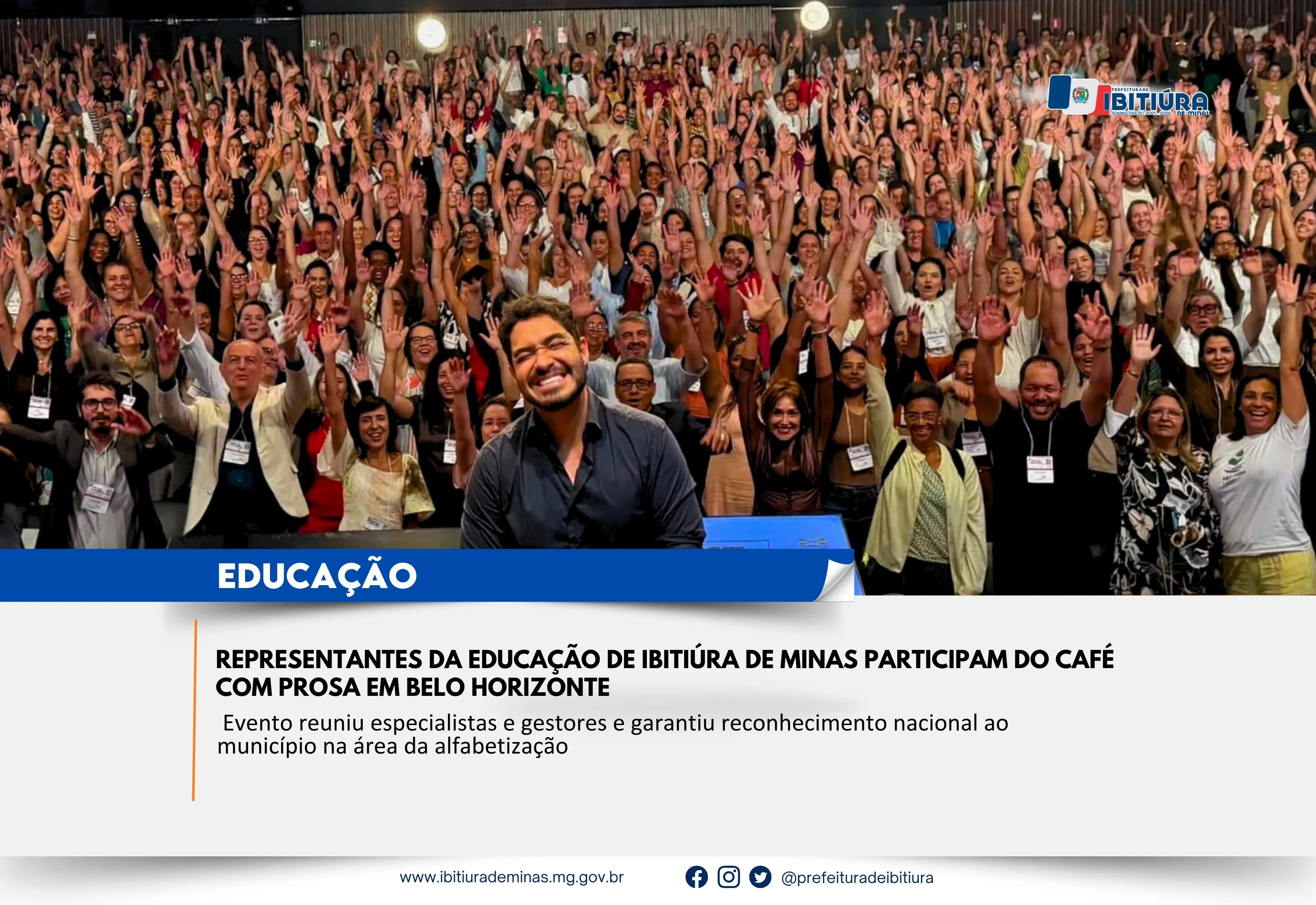 REPRESENTANTES DA EDUCAÇÃO DE IBITIÚRA DE MINAS PARTICIPAM DO CAFÉ COM PROSA EM BELO HORIZONTE