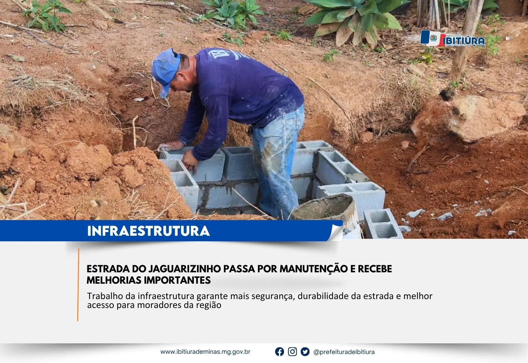 ESTRADA DO JAGUARIZINHO PASSA POR MANUTENÇÃO E RECEBE MELHORIAS IMPORTANTES