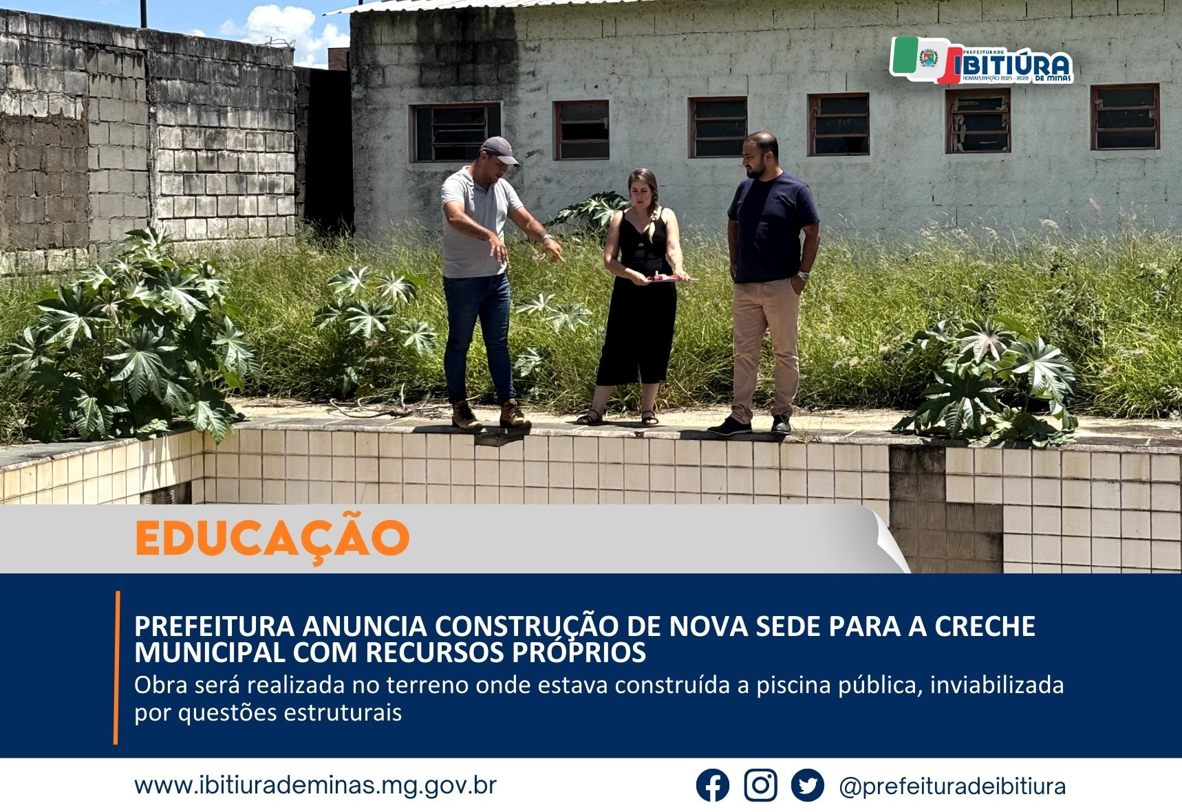 PREFEITURA ANUNCIA CONSTRUÇÃO DE NOVA SEDE PARA A CRECHE MUNICIPAL COM RECURSOS PRÓPRIOS