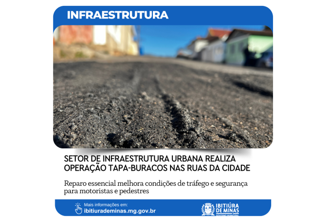 SETOR DE INFRAESTRUTURA URBANA REALIZA OPERAÇÃO TAPA-BURACOS NAS RUAS DA CIDADE