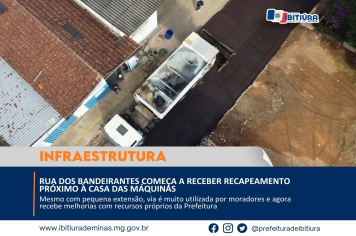 RUA DOS BANDEIRANTES COMEÇA A RECEBER RECAPEAMENTO PRÓXIMO À CASA DAS MÁQUINAS