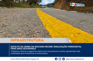ASFALTO DA SERRA DA BOCAINA RECEBE SINALIZAÇÃO HORIZONTAL PARA MAIS SEGURANÇA