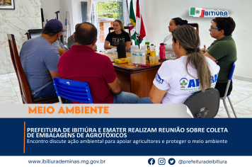 PREFEITURA DE IBITIÚRA E EMATER REALIZAM REUNIÃO SOBRE COLETA DE EMBALAGENS DE AGROTÓXICOS