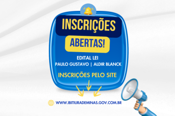 PREFEITURA DE IBITIÚRA DE MINAS LANÇAMENTO EDITAL PARA PROJETOS CULTURAIS