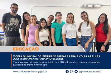 ESCOLA MUNICIPAL DE IBITIÚRA SE PREPARA PARA A VOLTA ÀS AULAS COM TREINAMENTO PARA PROFESSORES