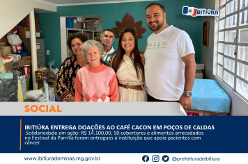 IBITIÚRA ENTREGA DOAÇÕES AO CAFÉ CACON EM POÇOS DE CALDAS