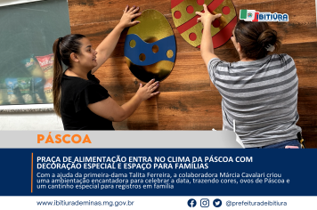 PRAÇA DE ALIMENTAÇÃO ENTRA NO CLIMA DA PÁSCOA COM DECORAÇÃO ESPECIAL E ESPAÇO PARA FAMÍLIAS