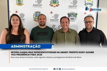 IBITIÚRA GANHA MAIS FORÇA NA AMARP: PREFEITO RONY ASSUME VICE-PRESIDÊNCIA E MUNICÍPIO AMPLIA REPRESENTATIVIDADE REGIONAL