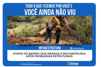 PONTE DO BAIRRO DOS MESSIAS É RECONSTRUÍDA APÓS PROBLEMAS ESTRUTURAIS