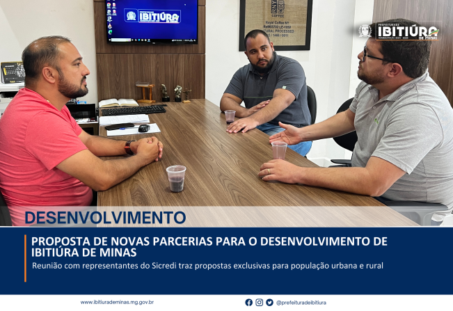 PROPOSTA DE NOVAS PARCERIAS PARA O DESENVOLVIMENTO DE IBITIÚRA DE MINAS