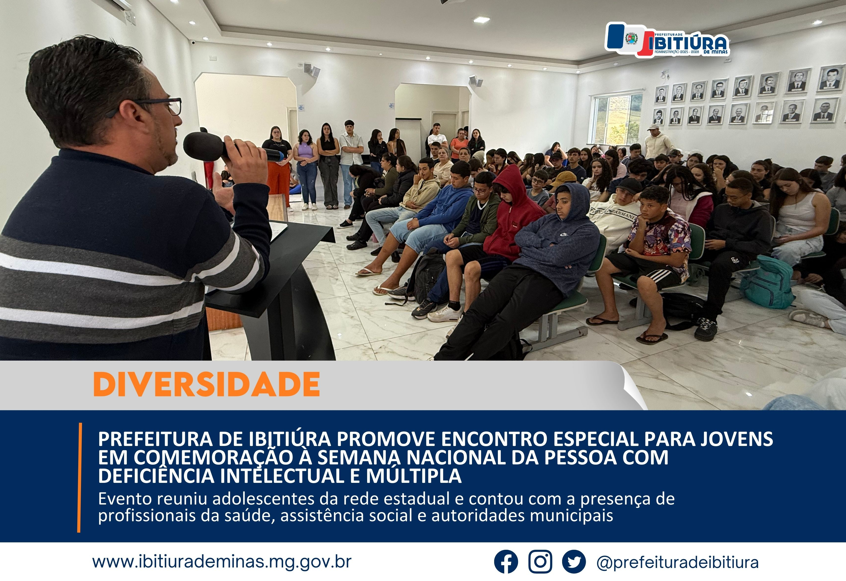 PREFEITURA DE IBITIÚRA PROMOVE ENCONTRO ESPECIAL PARA JOVENS EM COMEMORAÇÃO À SEMANA NACIONAL DA PESSOA COM DEFICIÊNCIA INTELECTUAL E MÚLTIPLA