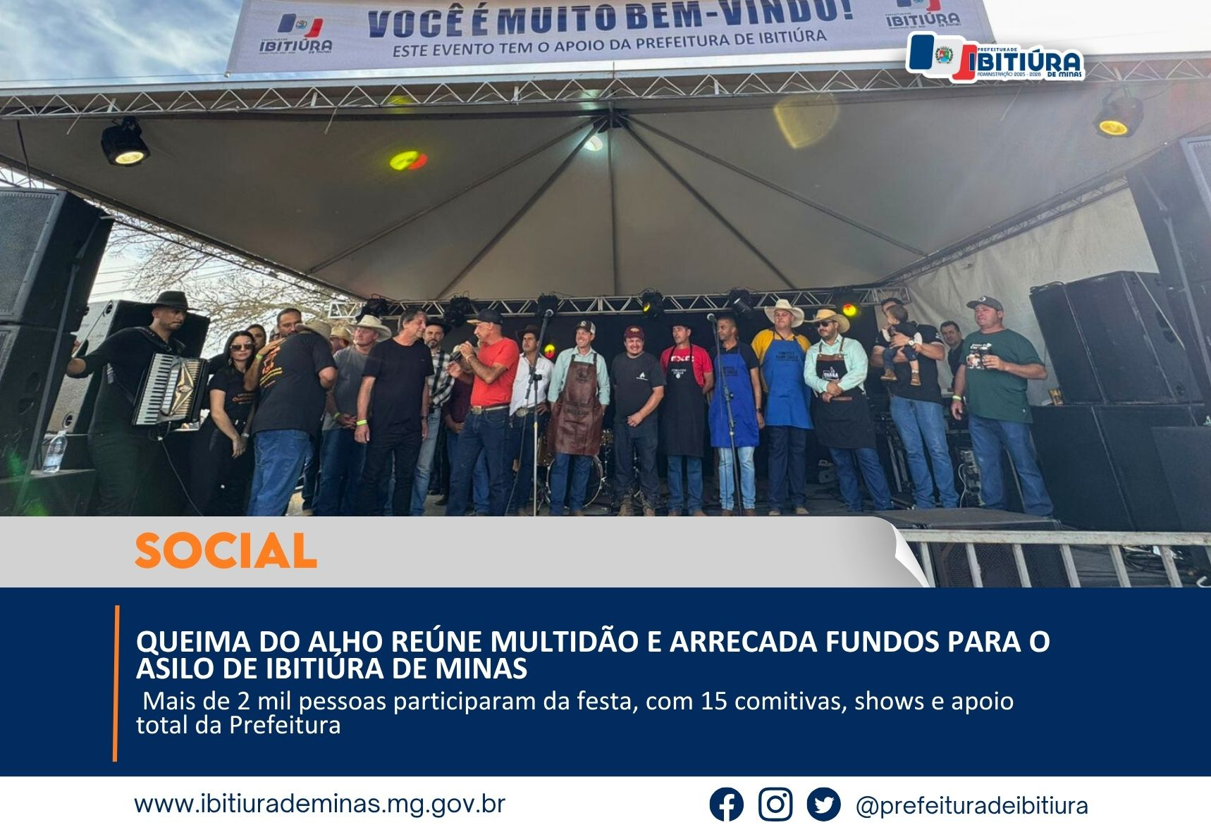 QUEIMA DO ALHO REÚNE MULTIDÃO E ARRECADA FUNDOS PARA O ASILO DE IBITIÚRA DE MINAS