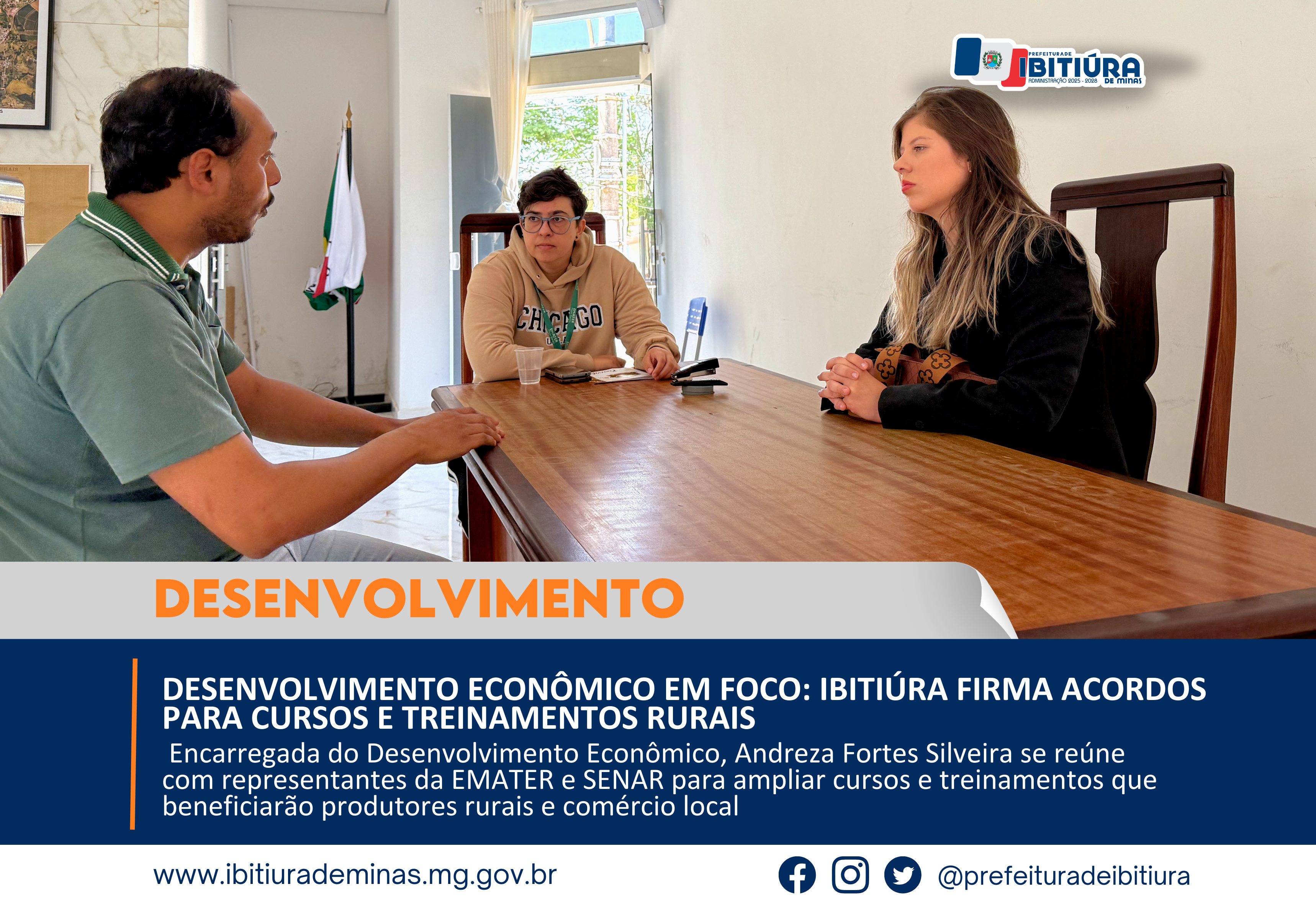 DESENVOLVIMENTO ECONÔMICO EM FOCO: IBITIÚRA FIRMA ACORDOS PARA CURSOS E TREINAMENTOS RURAIS