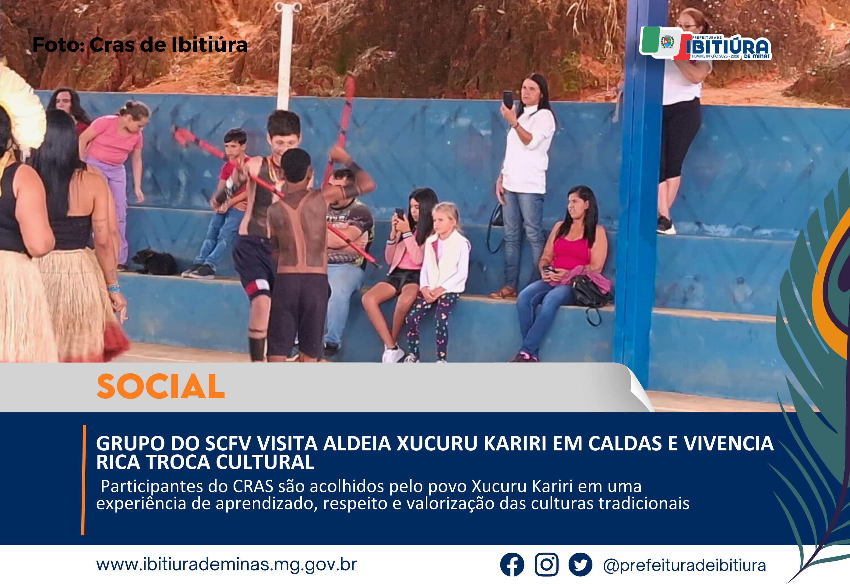 GRUPO DO SCFV VISITA ALDEIA XUCURU KARIRI EM CALDAS E VIVENCIA RICA TROCA CULTURAL