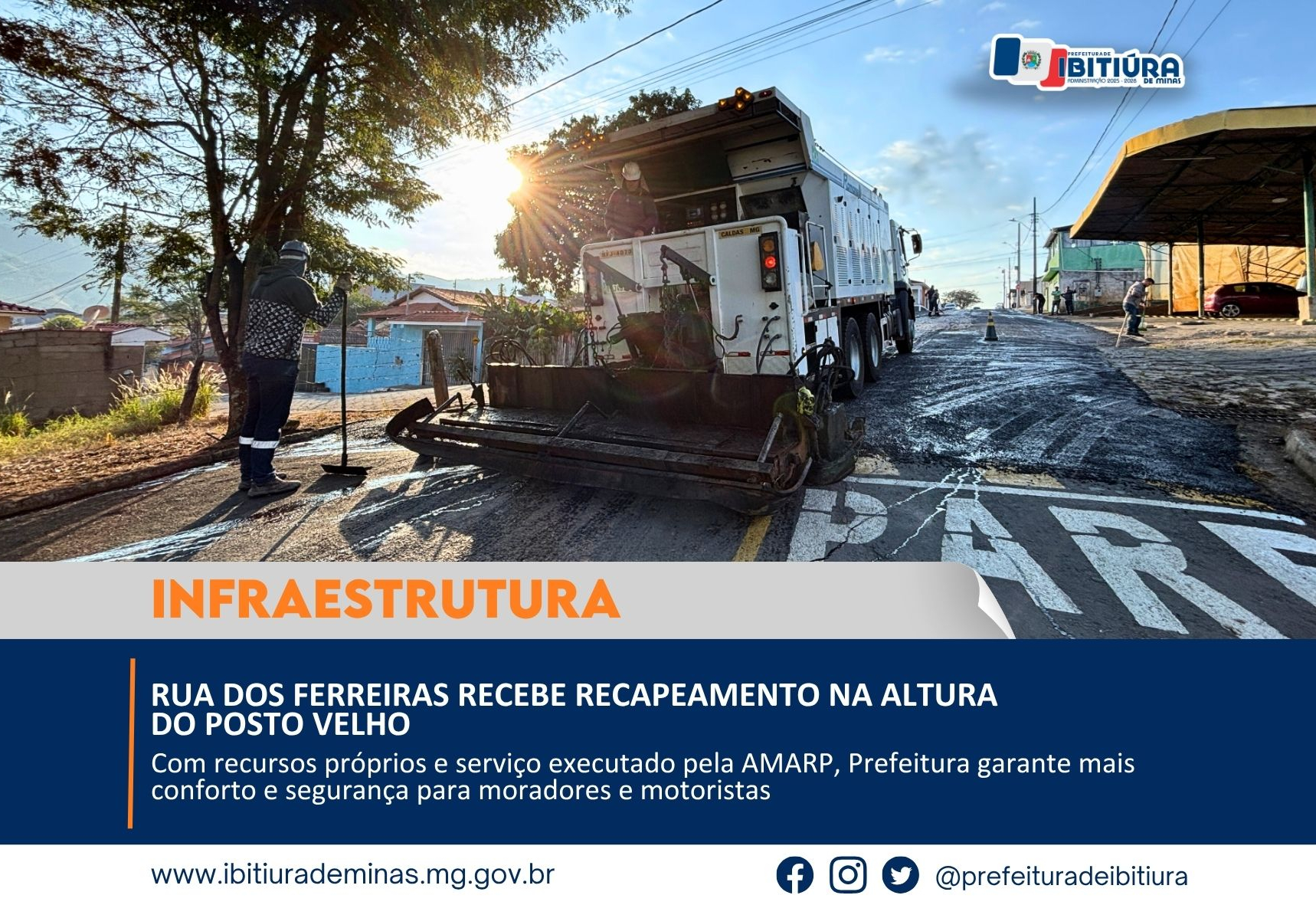 RUA DOS FERREIRAS RECEBE RECAPEAMENTO NA ALTURA DO POSTO VELHO