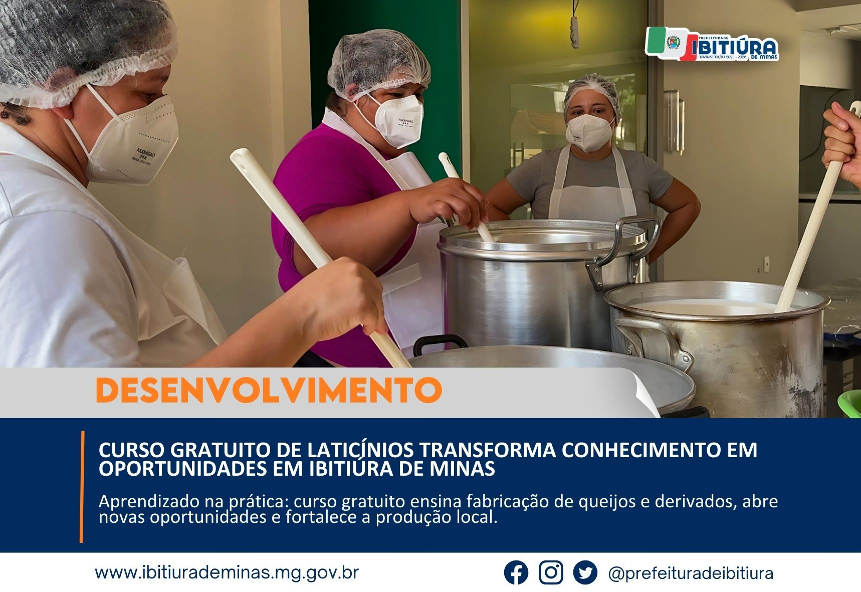 CURSO GRATUITO DE LATICÍNIOS TRANSFORMA CONHECIMENTO EM OPORTUNIDADES EM IBITIÚRA DE MINAS