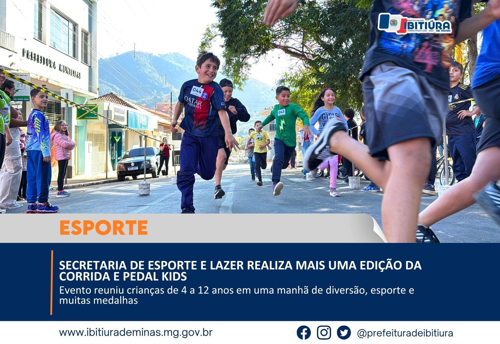 SECRETARIA DE ESPORTE E LAZER REALIZA MAIS UMA EDIÇÃO DA CORRIDA E PEDAL KIDS