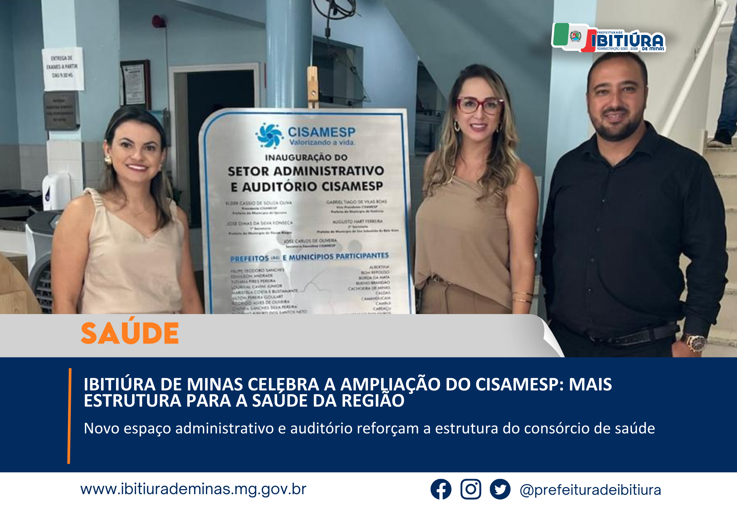 IBITIÚRA DE MINAS CELEBRA A AMPLIAÇÃO DO CISAMESP: MAIS ESTRUTURA PARA A SAÚDE DA REGIÃO