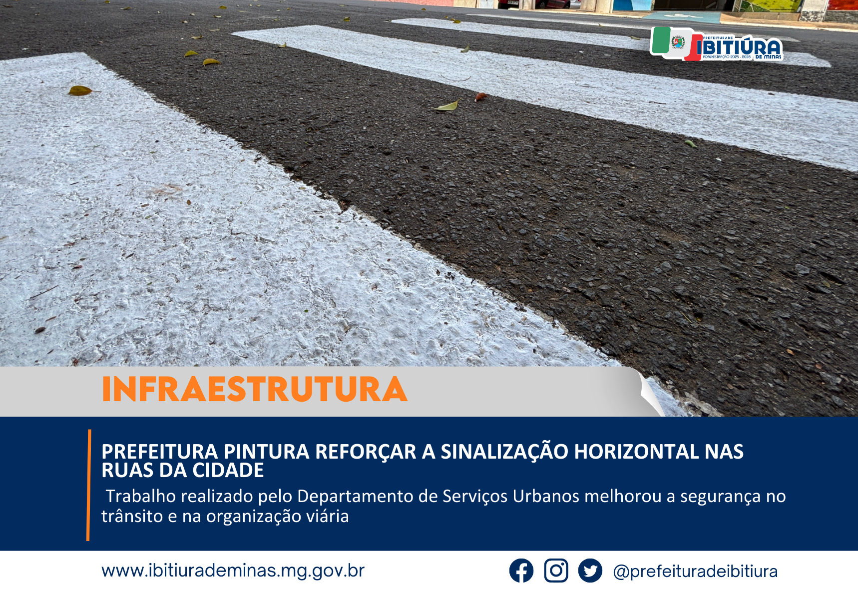 PREFEITURA PINTURA REFORÇAR A SINALIZAÇÃO HORIZONTAL NAS RUAS DA CIDADE
