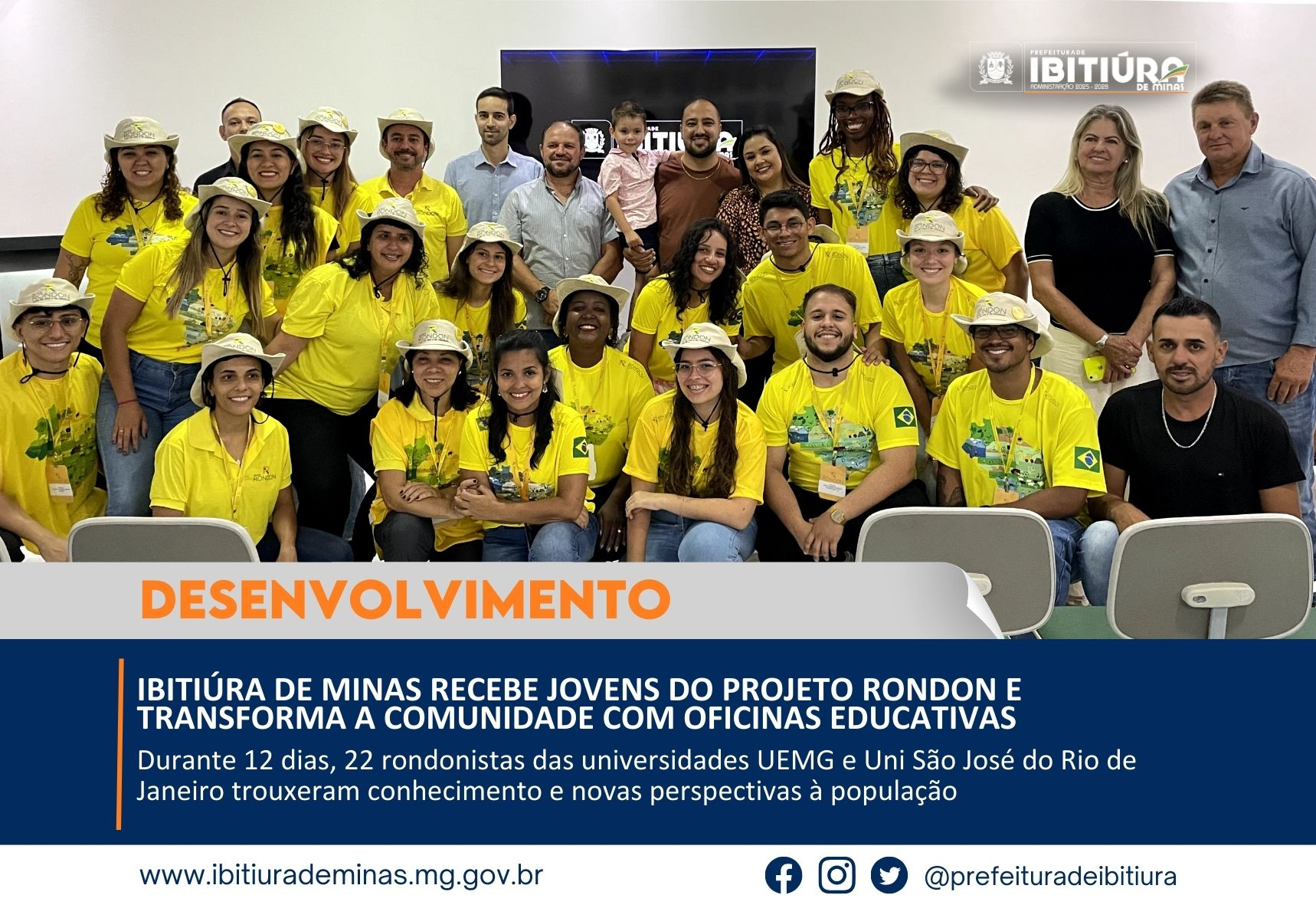 IBITIÚRA DE MINAS RECEBE JOVENS DO PROJETO RONDON E TRANSFORMA A COMUNIDADE COM OFICINAS EDUCATIVAS