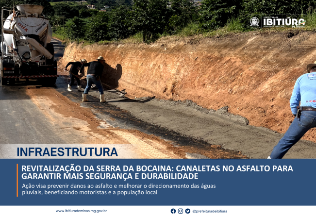 REVITALIZAÇÃO DA SERRA DA BOCAINA: CANALETAS NO ASFALTO PARA GARANTIR MAIS SEGURANÇA E DURABILIDADE